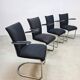 Vintage Dutch design de Wit dinner tubular armchairs
