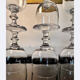 Large crystal beer or dessert glasses, 2 heights