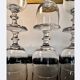 Large crystal beer or dessert glasses, 2 heights
