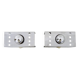 Pair of vintage chrome stainless steel wall sconces. Space Age