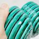 Double turquoise ceramic cup vallauris am vintage