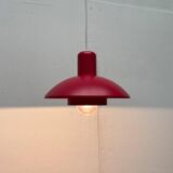 Red pendant lamp model 728 Danish mid-century by Horn, 1960s.