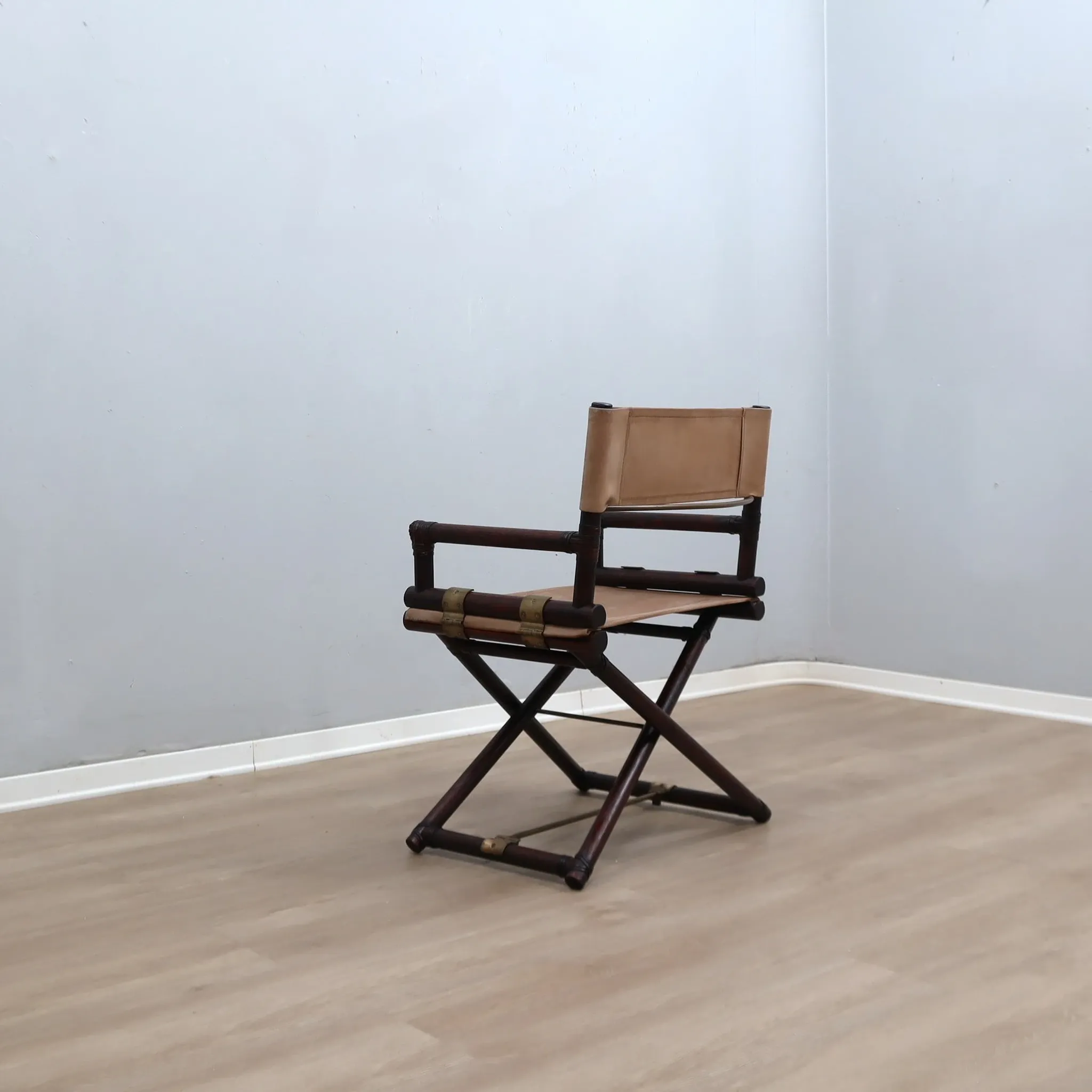 McGuire Director’s bamboo and leather chair 1950s