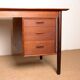 Bureau de Direction Danois en teck par Gunnar Nielsen Tibergaard 1960.