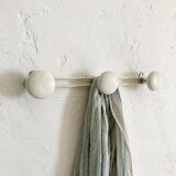 White metal wall coat rack, 1960s