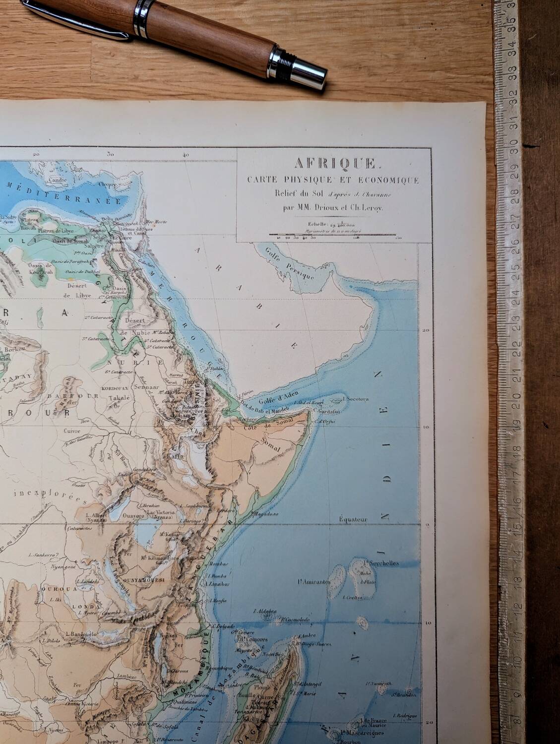Printed in 1879, map of Africa.