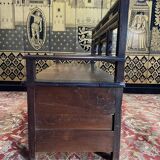 Breton safe bench in solid oak