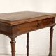 Small desk table in Louis XIII style, solid walnut.