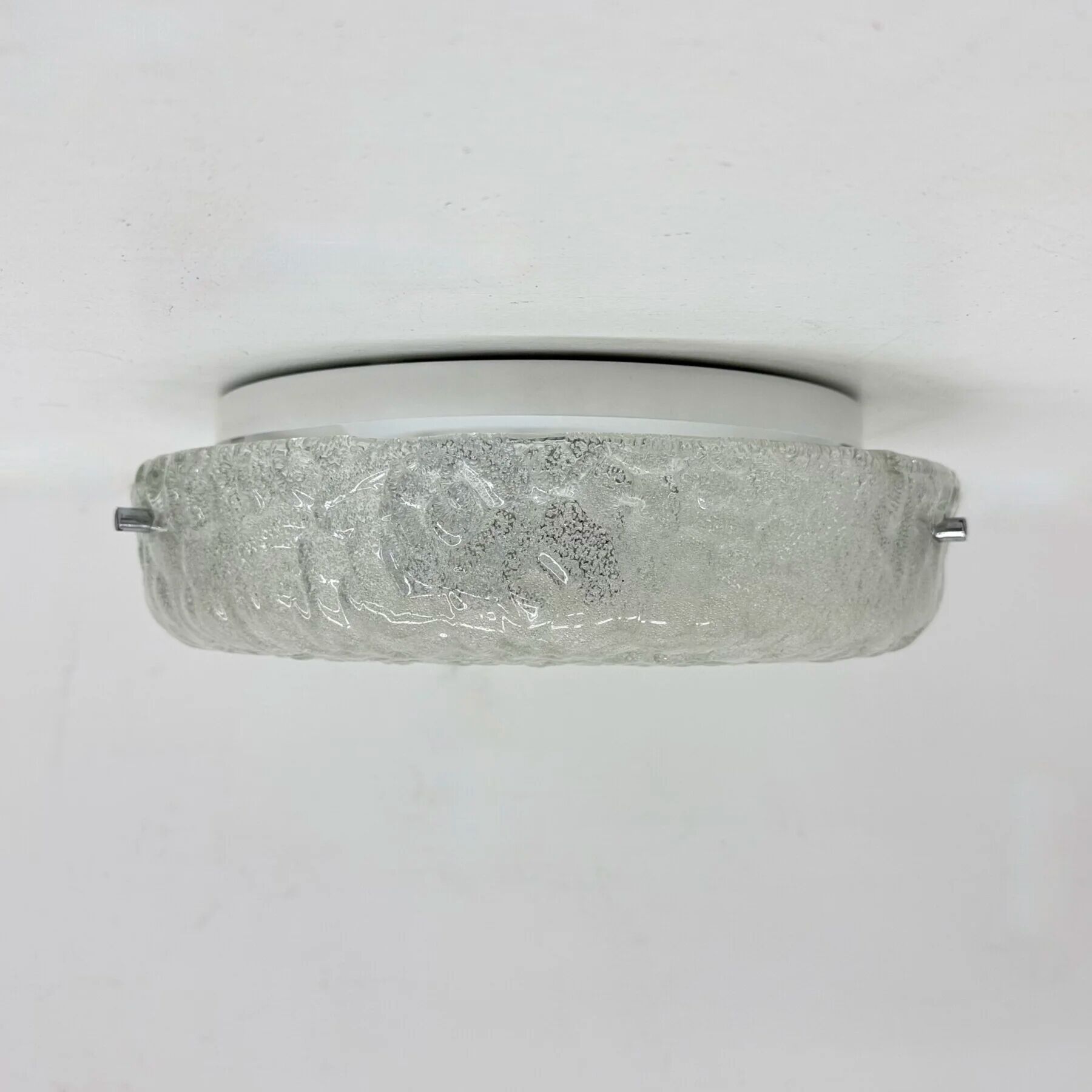 German vintage textured Murano glass flush mount, 1960s
