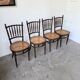 Set of 4 Fischel cane bistro chairs n019