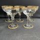 5 Coupes à champagne putoisé or – Legras service Pierrefonds XIXème