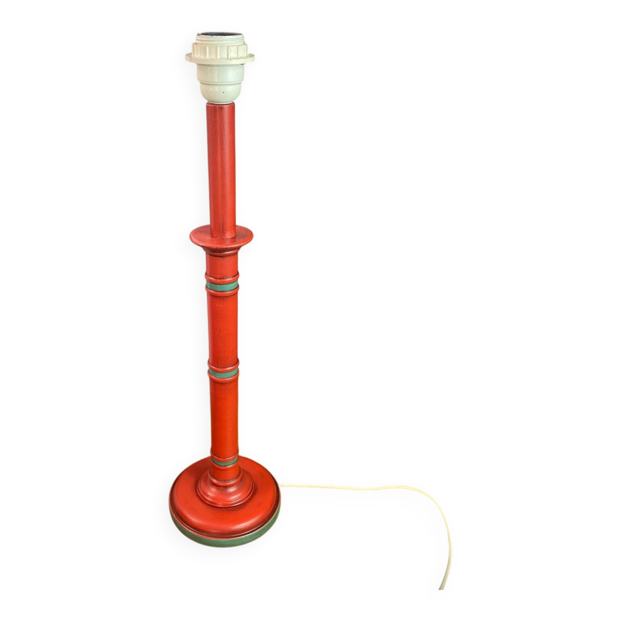 Bamboo-style wooden lamp