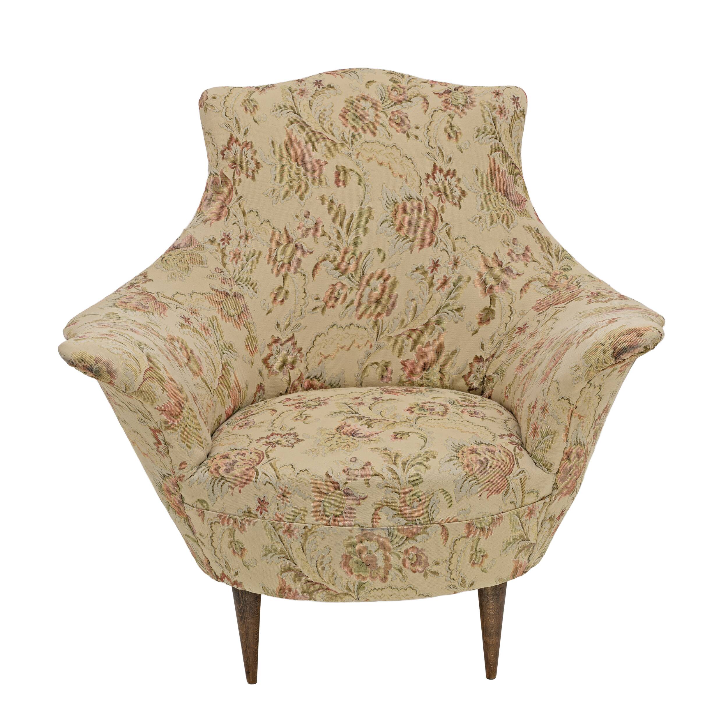 Pair of Manta Mid-Century Modern Italian Armchairs, 1950s