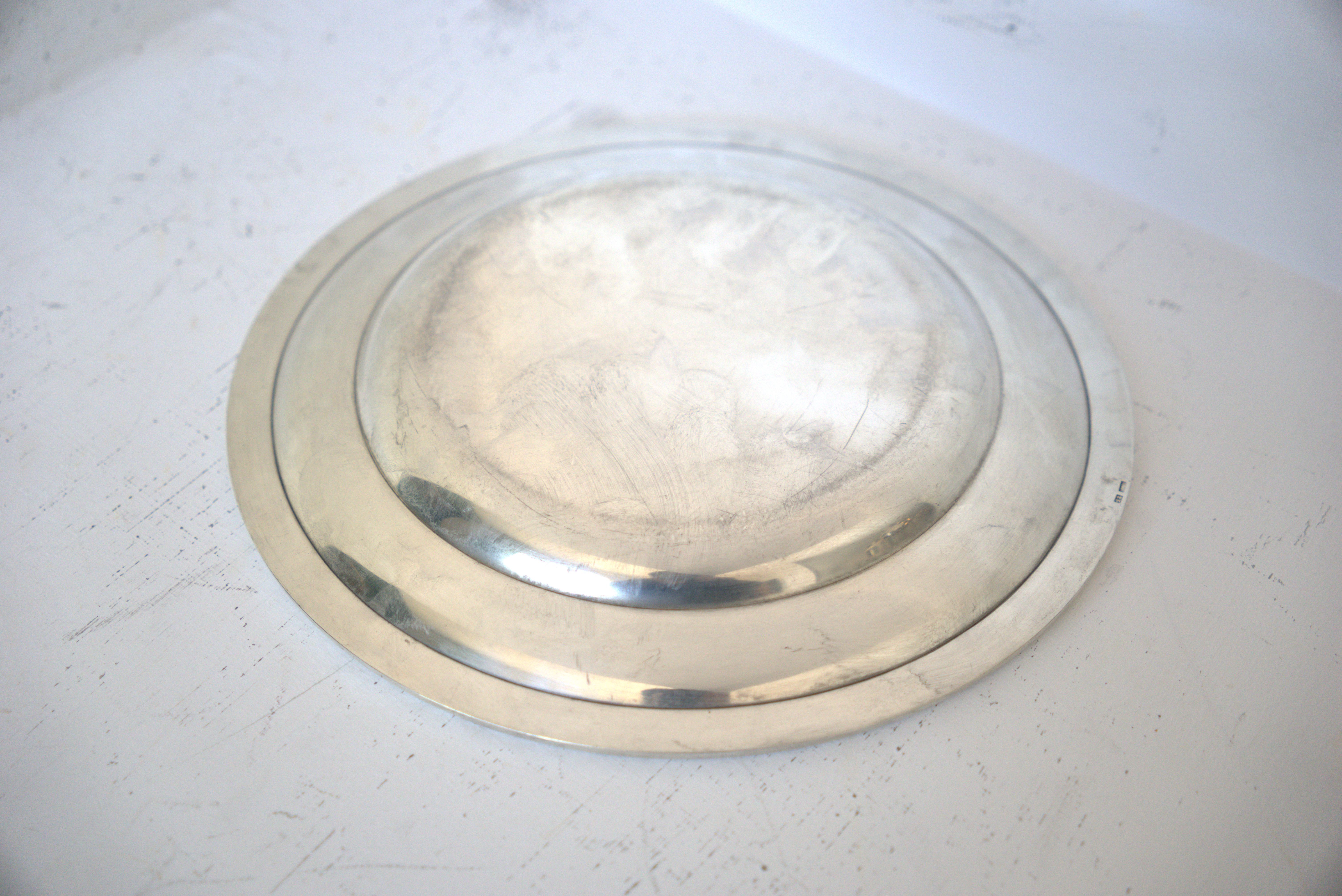 Set of silver-plated serving dishes