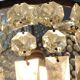 Antique crystal pendant chandelier – vintage Empire style – bronze