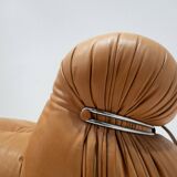 Mid-Century Modern Soriana Lounge Chair ,Tobia & Afra Scarpa, Orignal Leather, 1970s