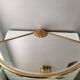 Vintage golden wooden mirror, '80s, Hollywood Regency