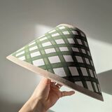 Green gingham lampshade