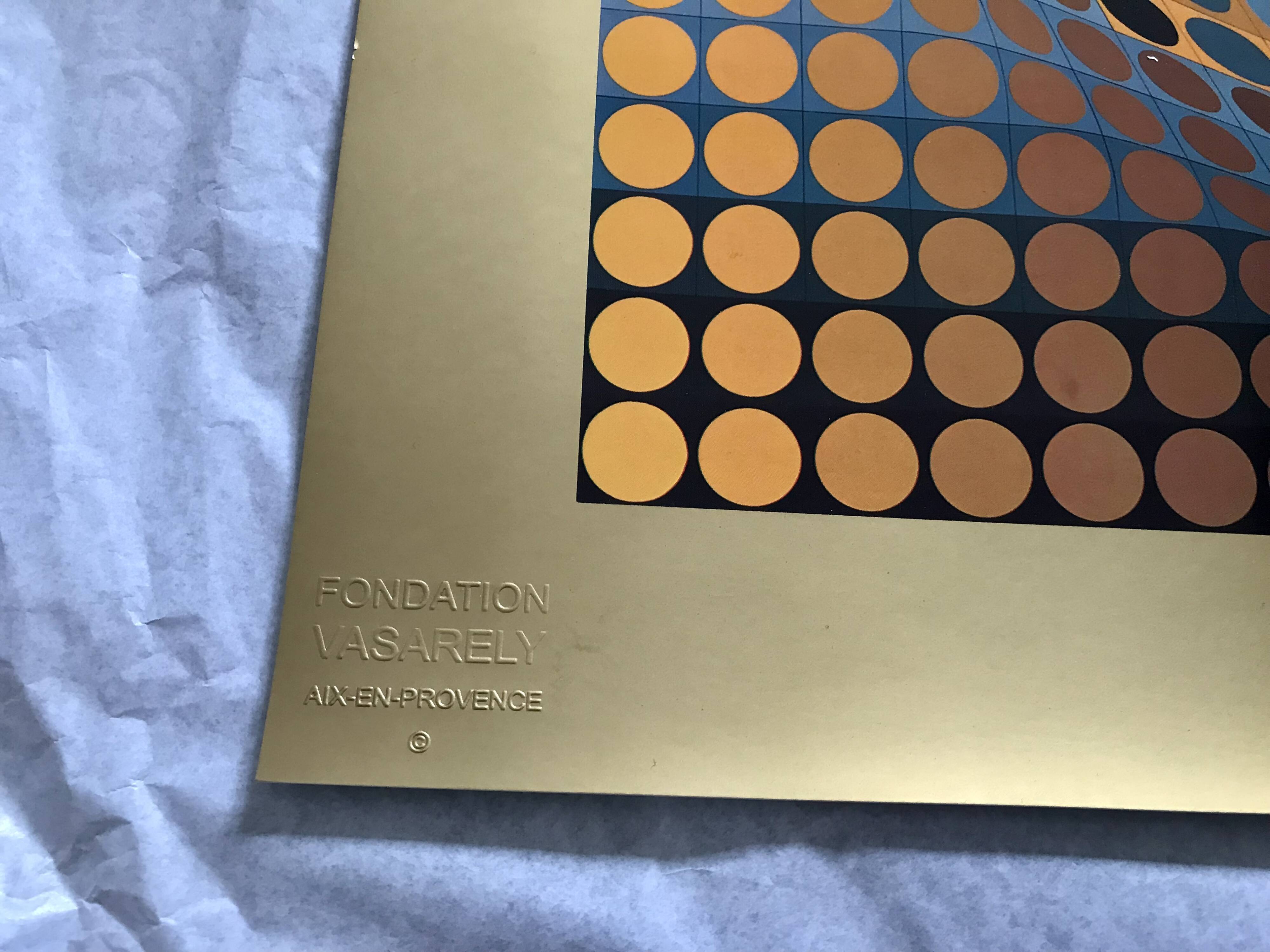 Victor Vasarely - Heliogravure stamped Fondation Vasarely, Edition 1974