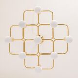 Mid-century chandelier designed by Sciolari, 1970s.