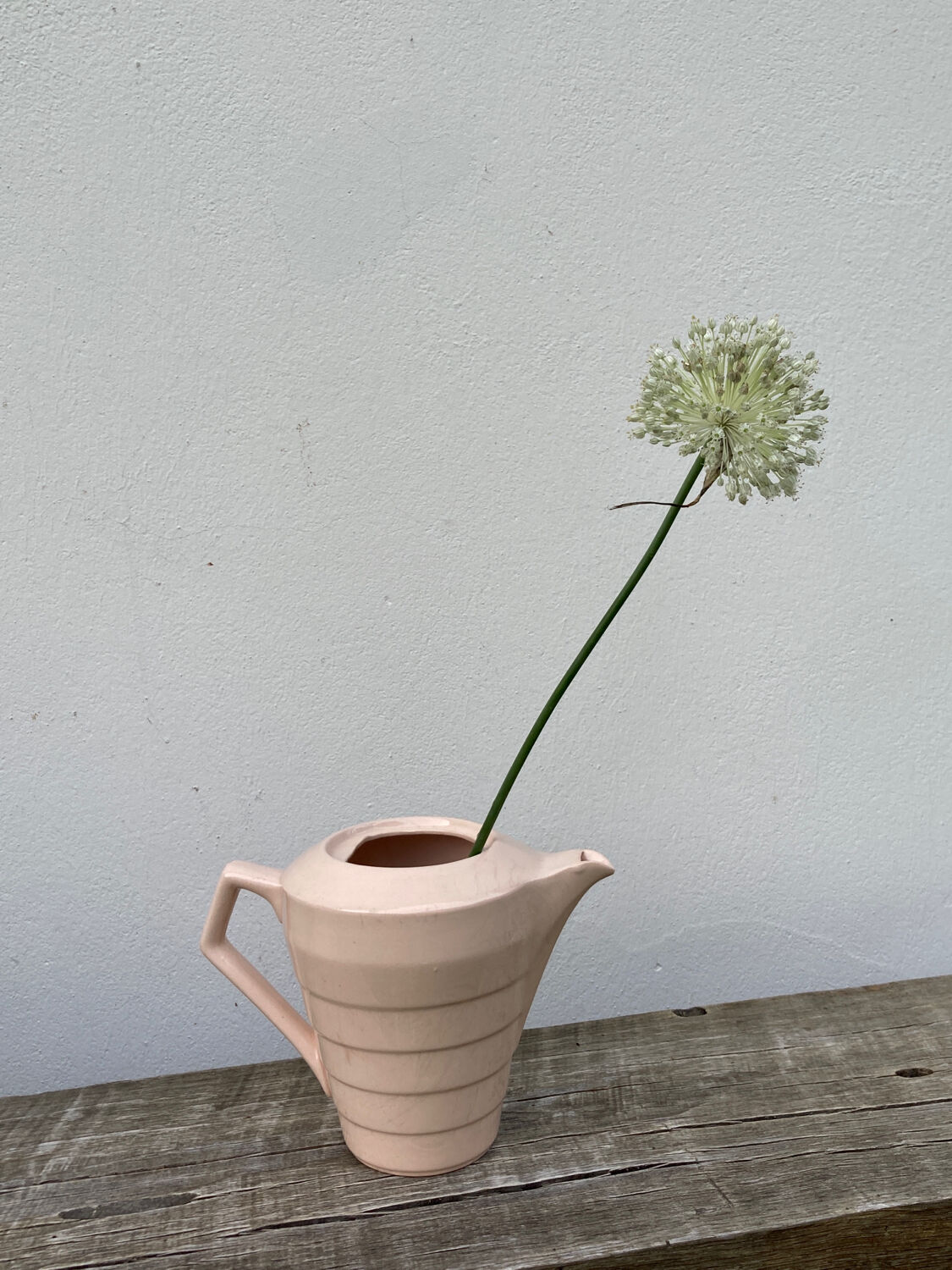 Saint Amand pitcher in powder pink ceramic