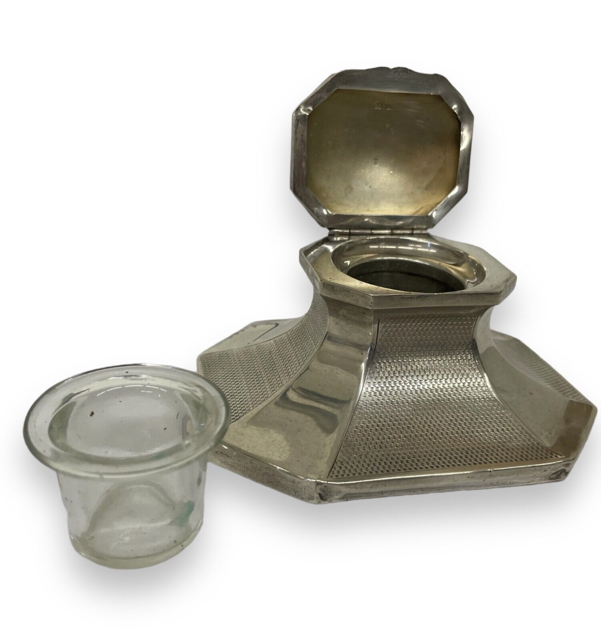 English silver inkwell ref 360.016