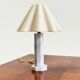 Vintage marble table lamp with linen shade