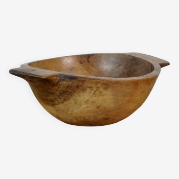 Handmade Hungarian Wooden Dough Bowl, Early 1900s