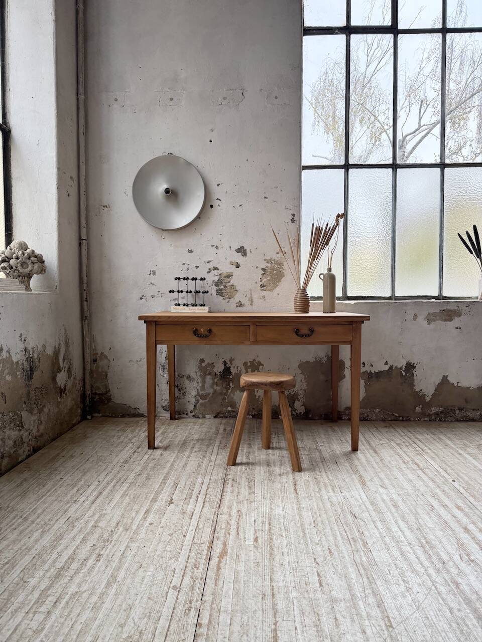 Oak veneer desk 1950