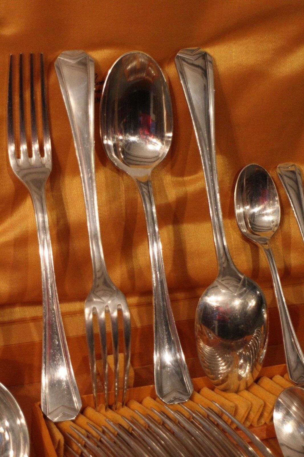 Cutlery, small spoons forks ladle silver metal CHRISTOFLE
