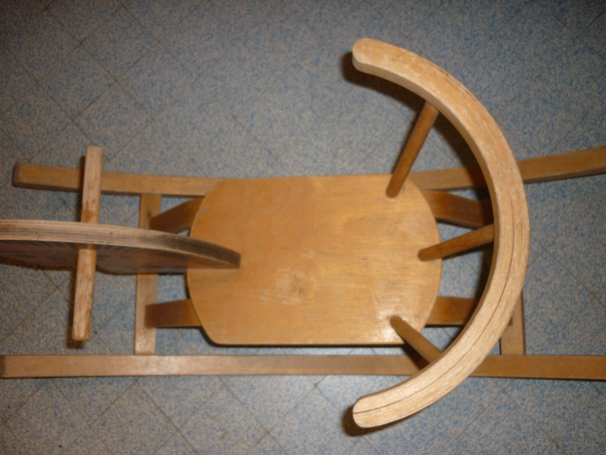 Vintage wooden rocking horse