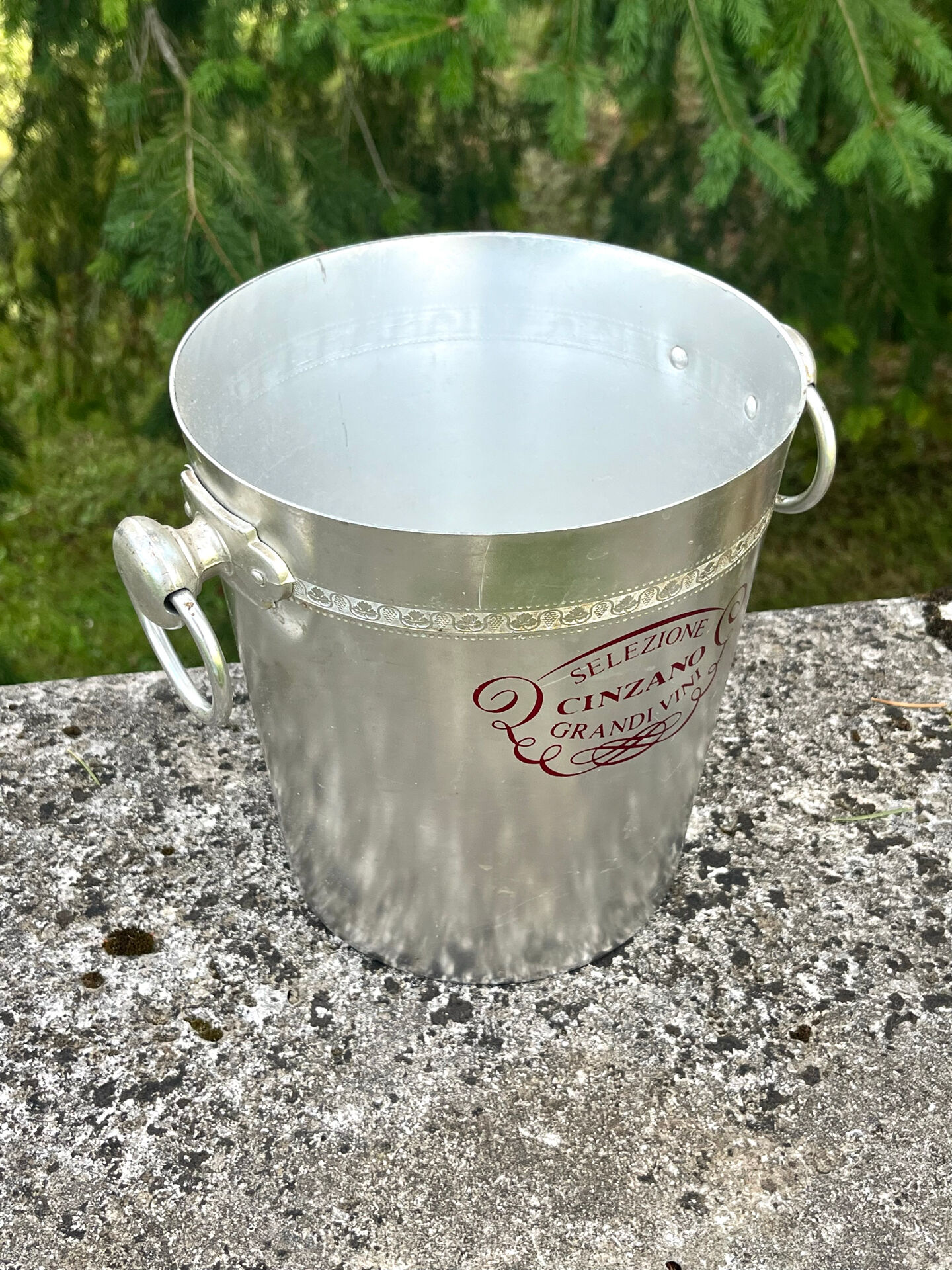 Cinzano Champagne Cooler Ice Bucket – Vintage Aluminium Advertising Wi