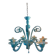 Italian Light Blue Murano Style Glass Chandelier