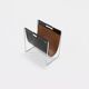 Vintage Brabantia Black Leather & Chrome Magazine Rack 1970s