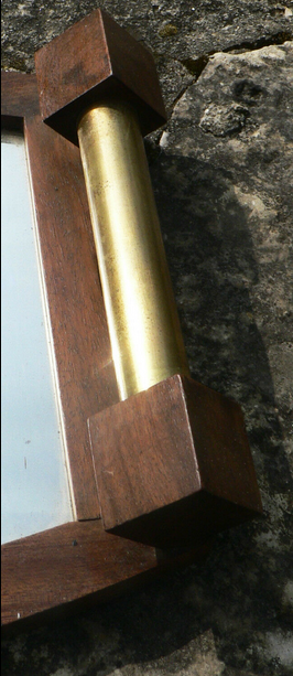 Vintage 50s mahogany and ice cream platter