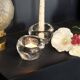 Pair of Dartington crystal candlesticks