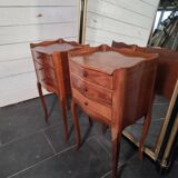 Pair of Louis XV style bedside tables in cherry wood.