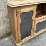 Low sideboard, bar, storage unit, wood, compass legs,