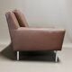 Fauteuil cuir marron design classique scandinave 1950