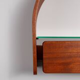 Domus wall console with lighting and glass