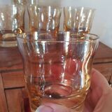 5 iridescent aperitif glasses