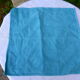 6 damask cotton towels, blue hue, woven, art deco