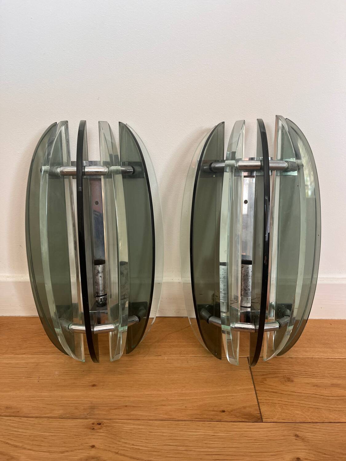 Pair of “veca” wall lights from Italy