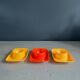 Set of 9 vintage plastic egg cups