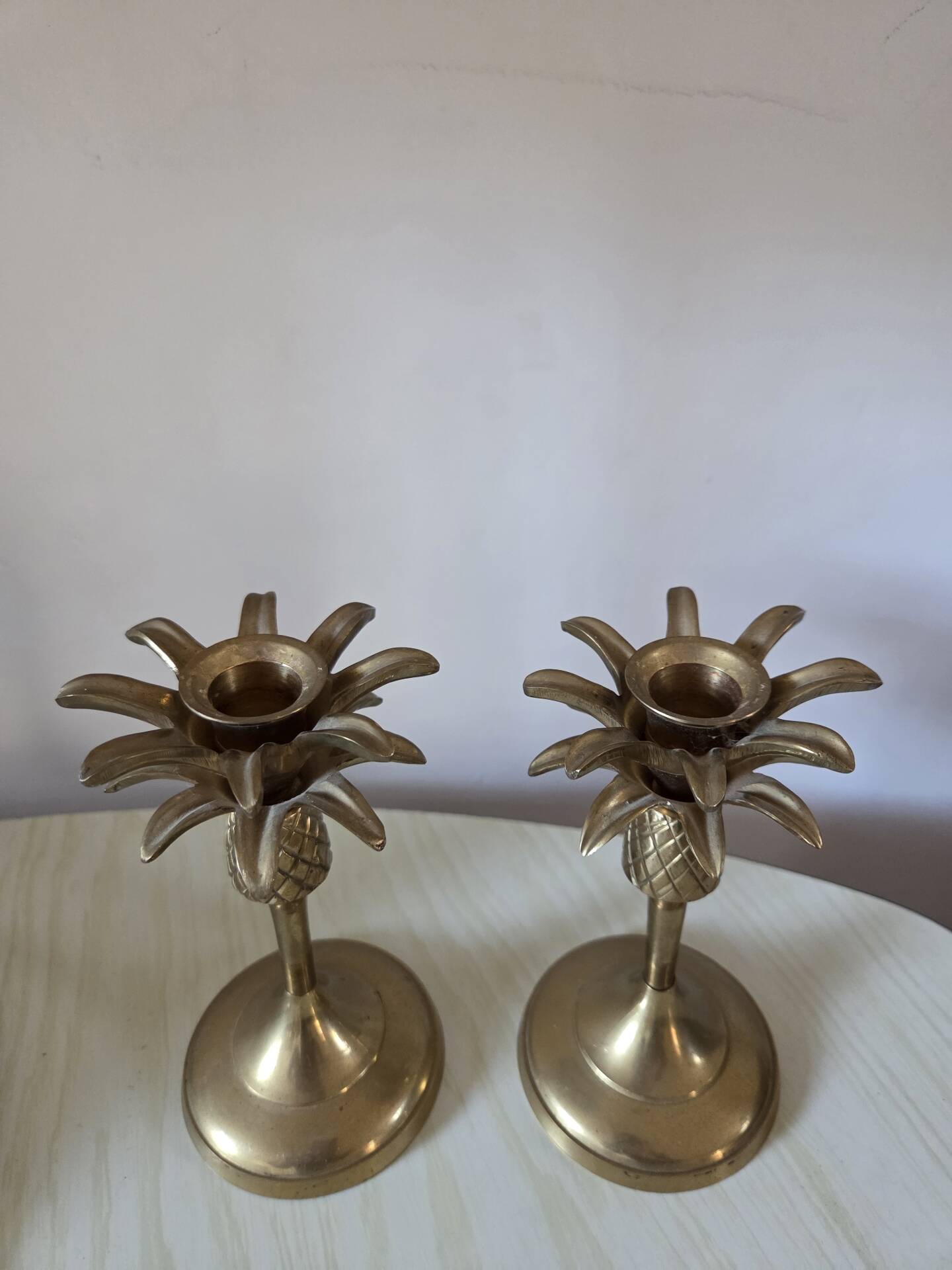 Pair of vintage brass candlesticks