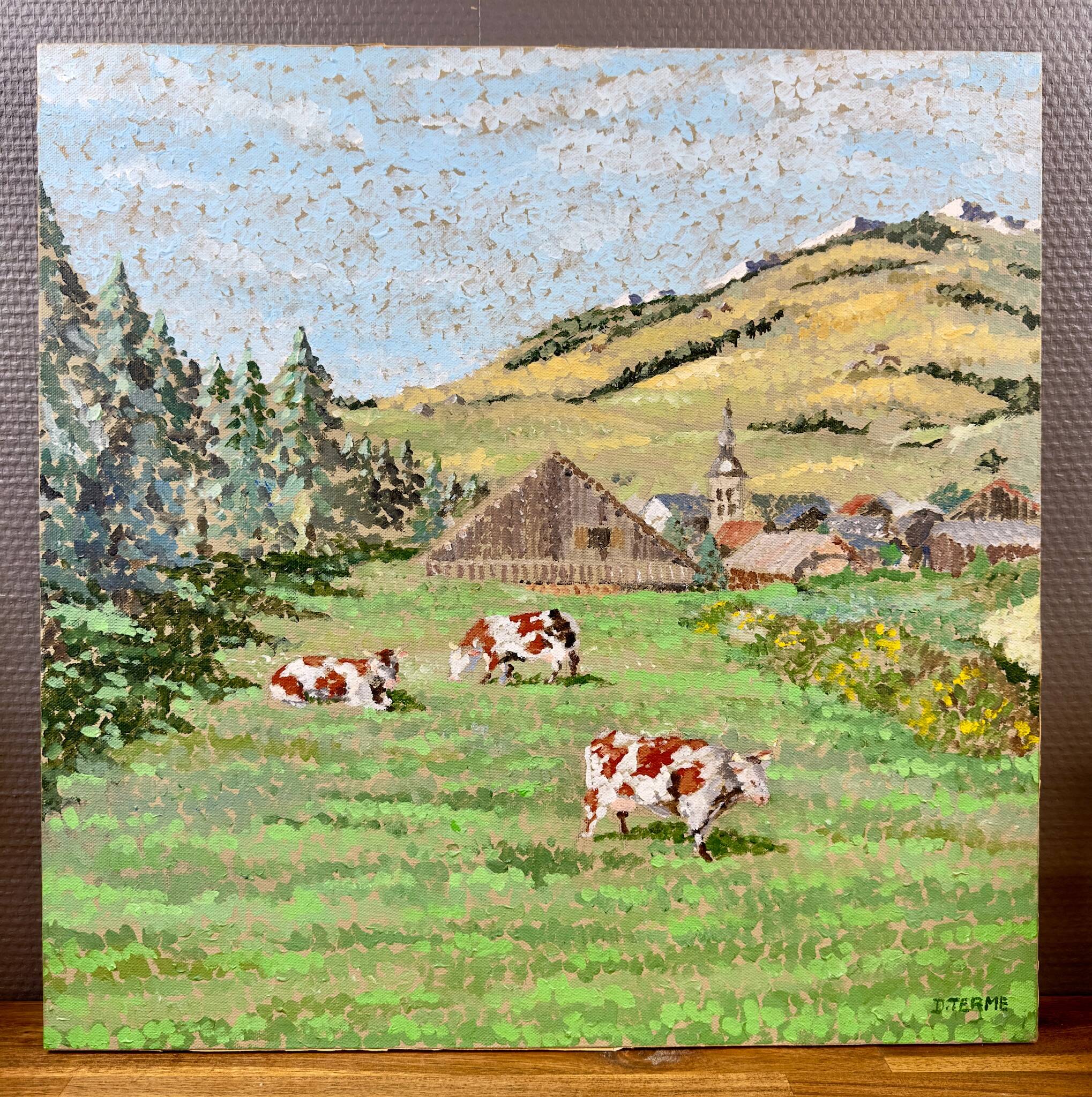 Oil painting of a mountain landscape – Didier TERME (1952)