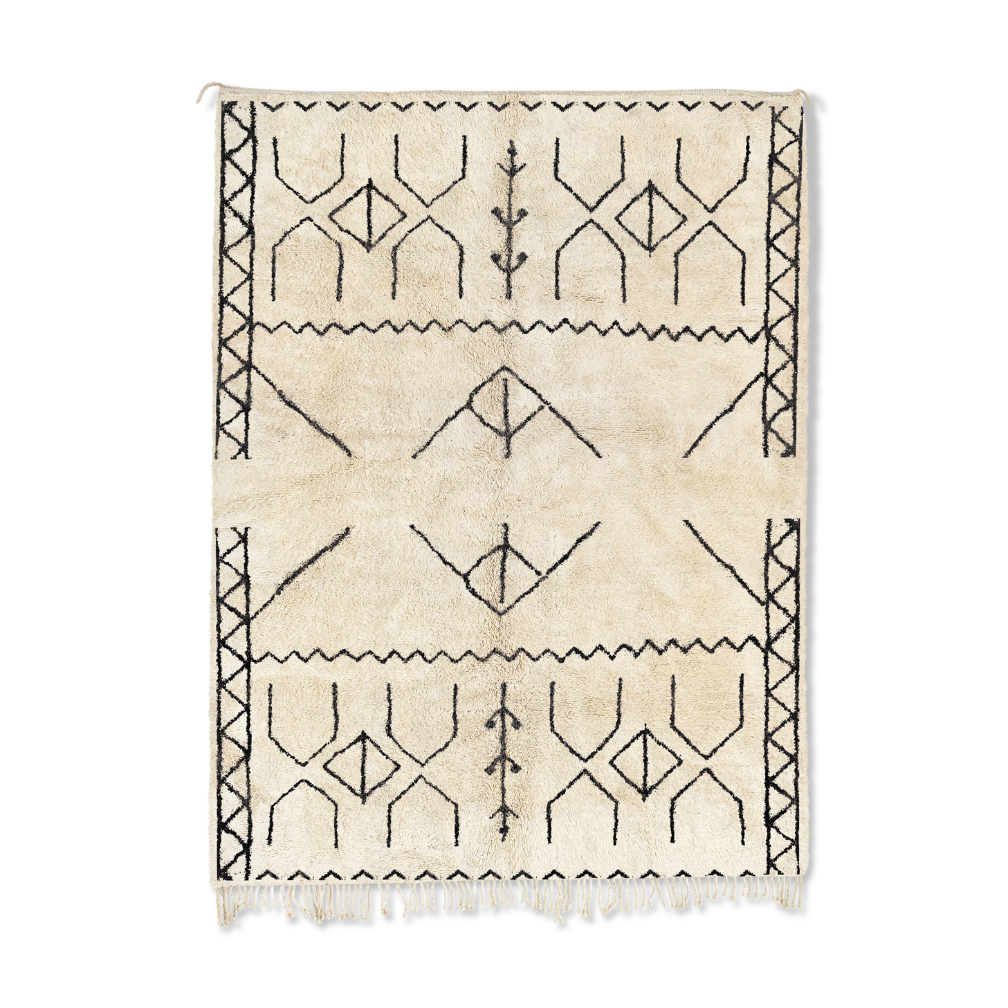 Modern Moroccan carpet white