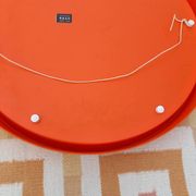 Miroir vintage 1970 plastique orange Salc