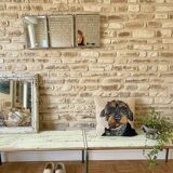 Ancien banc d’école patiné