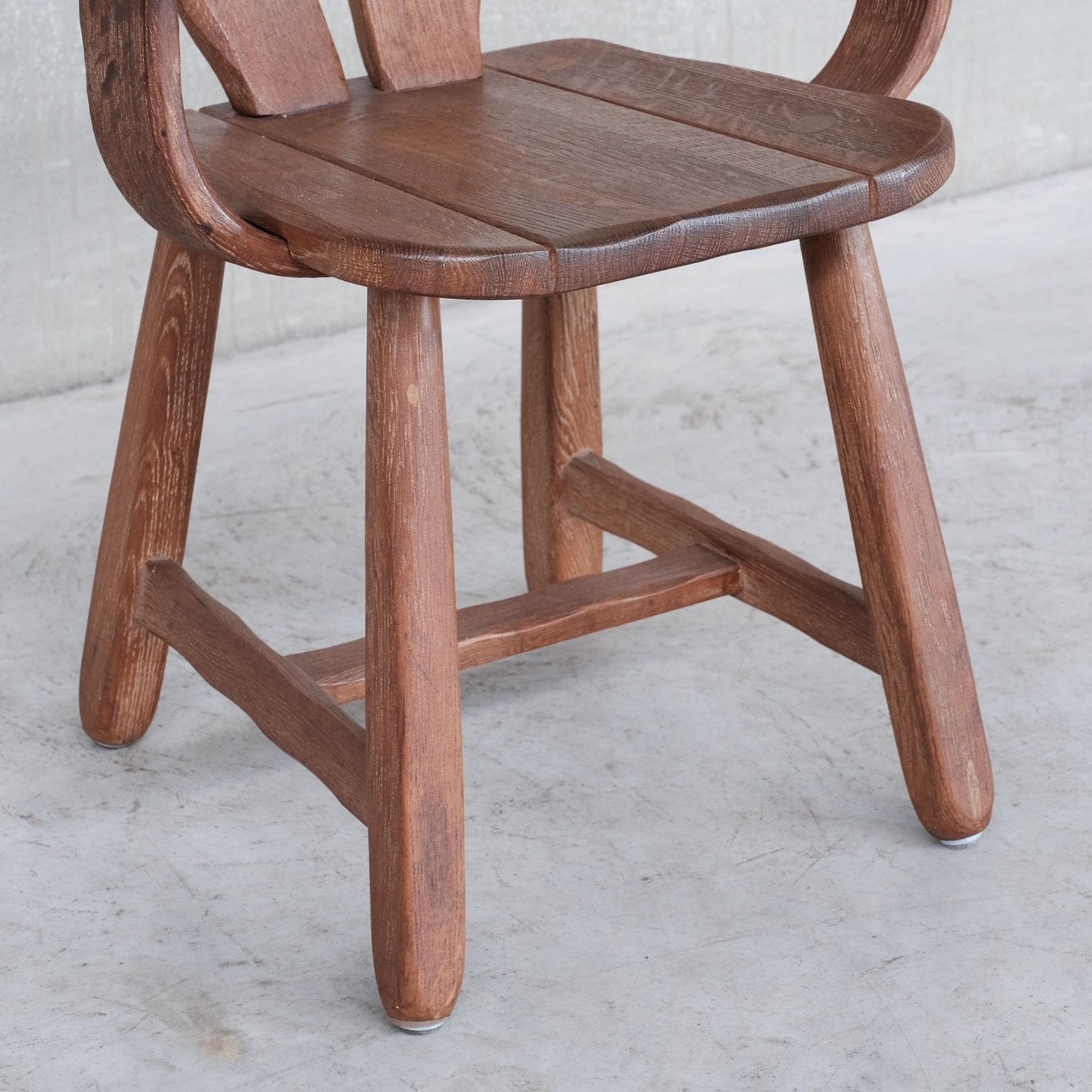 Set of Four Oak Mid-Century Dining Chairs